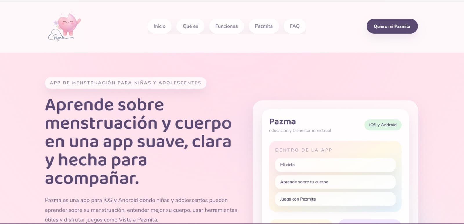 Pazma Web — Portada